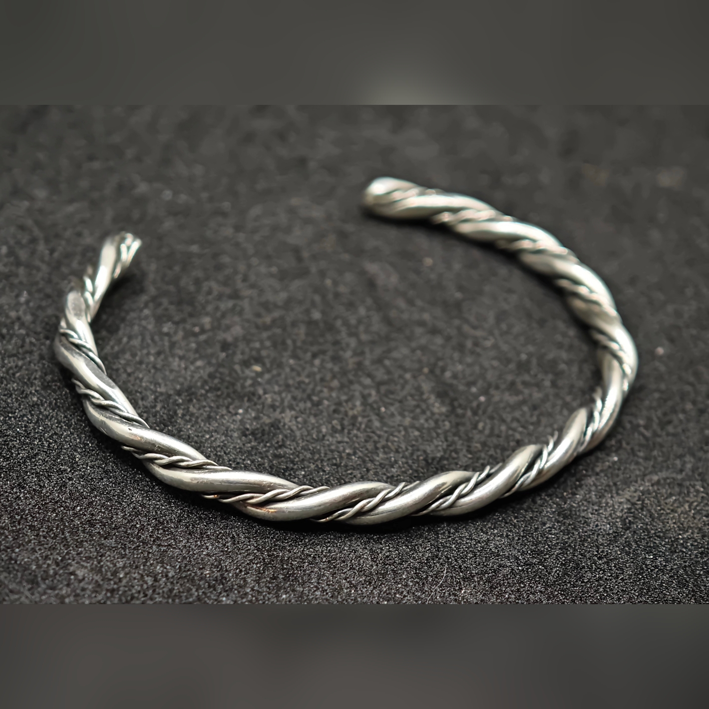 Vintage Southwestern Braided Sterling Silver Cuff Bracelet
